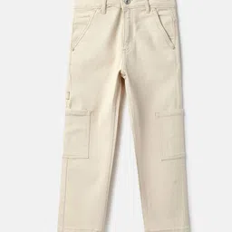 United Colors of Benetton Boys Straight Fit Mid-Rise Cargo Jeans-picture-45