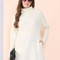 CLAPTON Women Woollen Self Design Sweaters-77