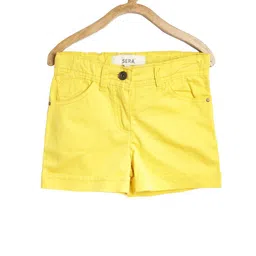Sera Girls Yellow Solid Regular Fit Regular Shorts-image-47