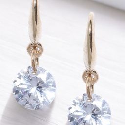 DressBerry Gold Tone Cubic Zirconia Contemporary Shaped Studs-image-2