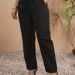 Vara By Vishudh Women Straight Fit Trousers-image-47