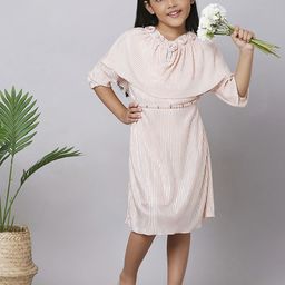Macwin Flared Sleeve Satin A-Line Midi Dress-image-22