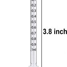 Salco 100PCS 1ml 1cc Pipette Syringe with Luer Slip Tip No Needle Pipette for Pets Oral, Refilling, Oil or Glue Applicator, Measuring or Transfering Tiny Amount of Liquids, Without Cap image 2