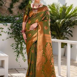Anouk Rustic Ethnic Motifs Woven Design Kanjeevaram Saree-picture-13