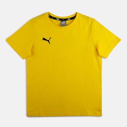 PUMA Half Sleeves Cotton teamGOAL 23 Casuals Tee Jr - Yellow-image-5
