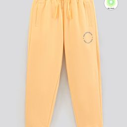 Honeyhap Premium 100% Cotton Light Weight Terry Full Length Bio-Washed Lounge Pant with Text Print - Impala-image-77