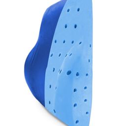 Sleepsia Gel Infused Ventilated Memory Foam Lumbar Support (Pack of 1) Blue-image-70