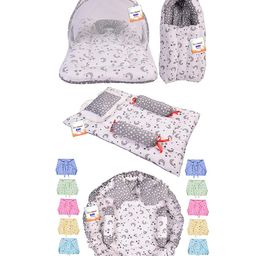 Toddylon New Born Bedding Set Combo & Baby Cloth Nappies - Grey-20