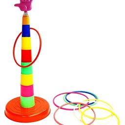 Smartcraft Ring Toss Quoits Hoopla Throw Game for Kids (Multicolor) Pack of 1-0