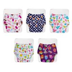 SuperBottoms BASIC Reusable Cloth Diaper for babies 0-3 Years | Freesize Adjustable, Washable and Reusable Cloth Diaper for babies | Shell with insert | Pack of 5-4