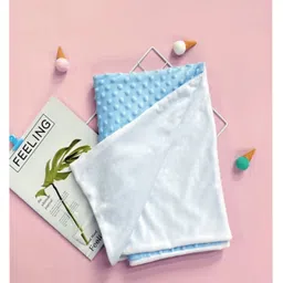 VOIDROP Blue Dotted Bean BlanketLuxuriously Soft and Cozy Baby Blanket | Premium Plush Comfort for Newborns, Infants, and Toddlers | Lightweight, Breathable, and Perfect for All Seasons-picture-24