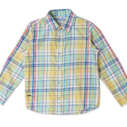 Pepe Jeans Cotton Woven Full Sleeves Checks Shirt - Yellow & Blue-picture-5