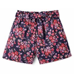 CrayonFlakes Cotton Floral Printed Shorts - Navy Blue-image-37