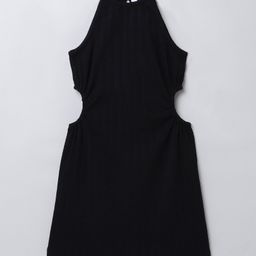 Taffykids Sleeveless Solid Dress - Black-picture-30