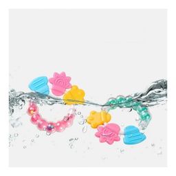 Numum Baby Teether Set of 2 Soft Silicone Fruit Shape and Ring Teether- (blue fruit teether and ring teether) (Color and design may vary) image 2