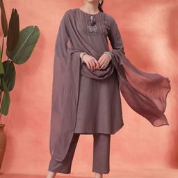 Nayam By Lakshita Floral Yoke Design Kurta with Palazzos & Dupatta-picture-16