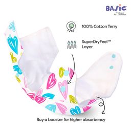 SuperBottoms BASIC Reusable Cloth Diaper for babies 0-3 Years | Freesize Adjustable, Washable and Reusable Cloth Diaper for babies | Shell with insert | Pack of 5 image 5