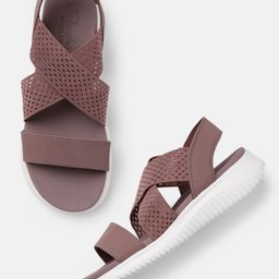 Skechers Women Mauve Open Toe Flats-52