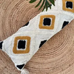 EXPORT HOUSE White & Black Set of 2 Square Cushion Covers-53