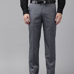 Park Avenue Men Checked Formal Trousers-image-125