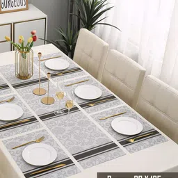 HOKIPO 7 Pieces Printed Tablemats with Table Runner image 5