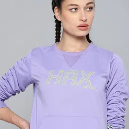 HRX By Hrithik Roshan Training Women Jacaranda Rapid-Dry Printed Sweatshirts-image-83