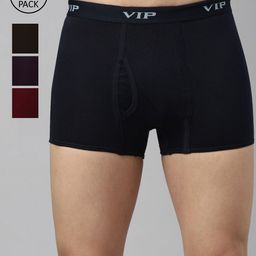 VIP Men Pack Of 4 Assorted Pure Cotton Long Trunks PUNCHPO4_95-picture-45