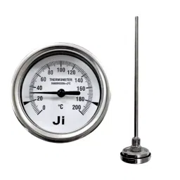 Japsin Instrumentation Bimetal Dial Thermometer Temperature Gauge 0 to 200°C Range 63 mm (2½ Inch) Dial Size, JIPL-BMT-63MM-8-13