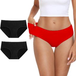Diving Deep Women Plus Size Pack of 3 Cotton Hipster Briefs-image-94