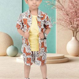 NEW GEN Boys Printed T-shirt and Shirt with Shorts-image-46