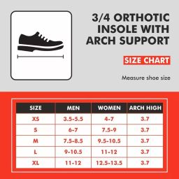 Samson 3/4 Orthotic Insole with Arch Support Large, FC-4018 image 4