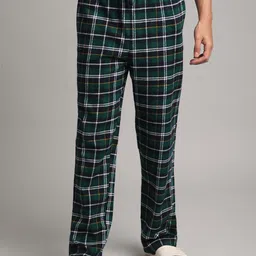 BStories Checked Pure Cotton Lounge Pants-image-86