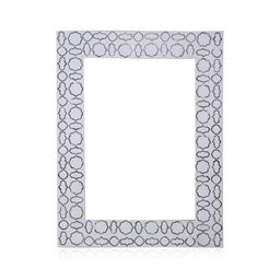 House Of Accents Grey & White Printed Wooden Wall Mirror-13