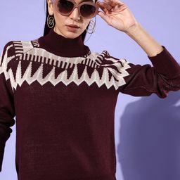 The Roadster Life Co. September Hello Monsoon Bizz Hybrids Geometric Self Design Pullover-image-99