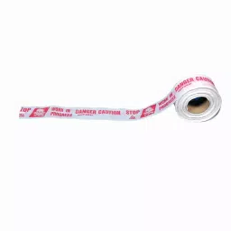Mastership Caution Barricade Tape Polyethylene White And Red (100 MTR in 1 Roll) 5 Roll image 3