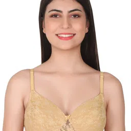 Eve's Beauty Floral Self Design Full Coverage All Day Comfort Lightly Padded Bra-picture-58