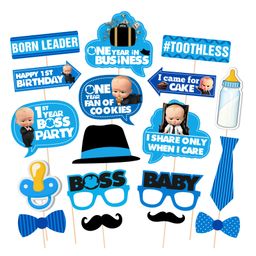 Zyozi 1st Birthday Photo Booth Props with Wooden Sticks - Pack of 18-image-50