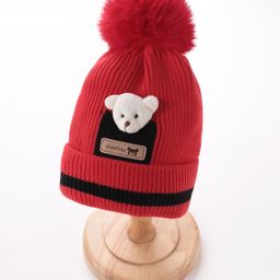 Babyhug Woolen Cap With Pom Pom Red - Diameter 12.5 cm-image-53
