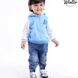 Babyoye 100% Cotton Knit Full Sleeves Sweatshirt With Alphabet Embroidery - Blue-picture-39