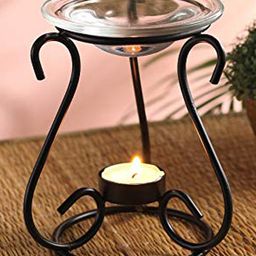 Hosley Set of 1 Iron Oil Warmer with 3 Piece Tealights and 3 Fragrance Oil Bottles-27