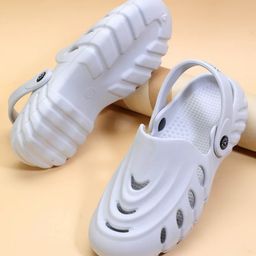 Priaansha Kids Wave Designed Clogs - Light Grey-picture-18