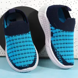 Jazzy Juniors Abstract Designed Slip On Sneakers - Blue-picture-36