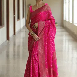 bigben textile Ethnic Motifs Zari Banarasi Saree-picture-20