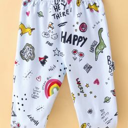 Child World Interlock Bootie Legging With Abstract Print - Blue image 2