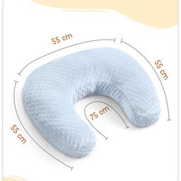 Babyhug Sleeping Bag Feeding Pillow & Blanket Combo Set with Lion Patch Detailing - Blue image 2
