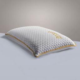 SleepyCat White Memory Foam Filled Polyester Lightweight Sleep Pillow-57