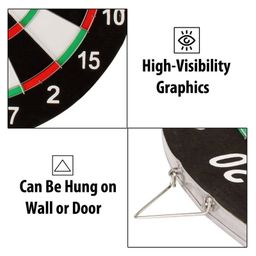 negocio Magnetic Dartboard Set - 17 Inch Dart Board with 6 Magnet Darts image 4