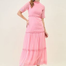 aayuWomen Ruffled Georgette Maxi Dress-image-90
