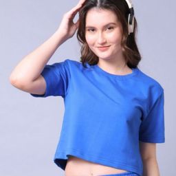 Lazy Lush Women Cotton Regular Fit T-shirt-image-42