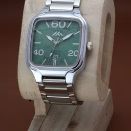VIRAKTI Men Brass Embellished Dial & Stainless Steel Bracelet Style Straps Digital Watch MEN-23-GREEN-image-106
